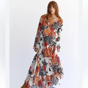 Free People Red and Orange boho dress size M new with tags.
